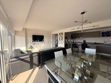 Departamento amueblado, 3 recámaras, amenidades - RENTA, Santa Fe Juriquilla