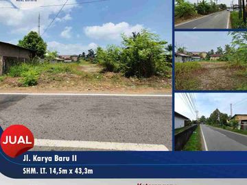 Dijual tanah Jl. Karya Baru II - SHM, lokasi tgh kota Pontianak