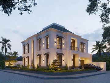Rumah Baru dijual Posisi Hoek, Model American classic di PESANGGRAHAN PETUKANGAN SELATAN