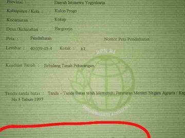 Tanah Murah dekat Pasar Kokap
