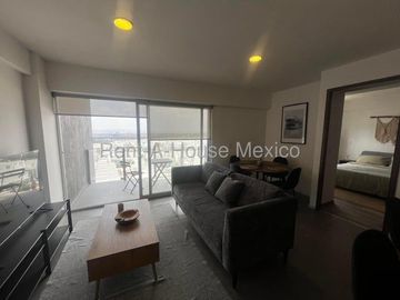El Refugio - RENTA. Departamento amueblado con 1 recámara y amenidades