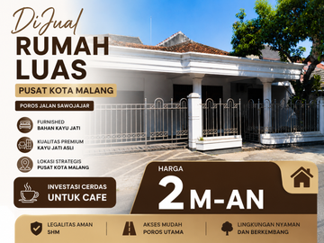 Rumah Luas 2 Lantai Sawojajar Kota Malang 2M an Furnished dan Interior Kayu Jati