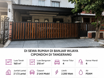 DI SEWA RUMAH DI BANJAR WIJAYA CIPONDOH DI TANGERANG