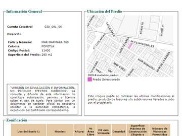 TERRENO EN LA COLONIA POPOTLA, MIGUEL HIDALGO EN UNA ZONA MUY TRANQUILA Y CON ALTA PLUSVALIA