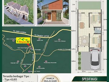 Rumah siap huni kavling luas banyak akses dekat pintu tol Cimanggis