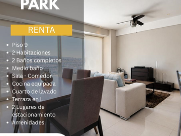 Departamento Amueblado en Renta - Central Park (Piso 9 con Terraza en L)