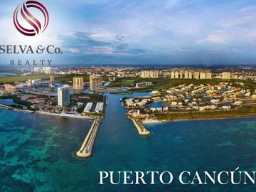 Departamento en Puerto Cancún, golf, club de playa, alberca común, en venta