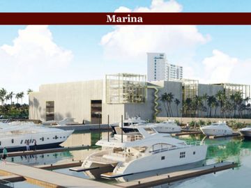 Departamento en Puerto Cancún, golf, club de playa, alberca común, en venta