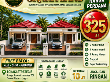Rumah Tipe 45 dijual