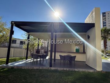 Departamento en Renta, Amueblado, El Refugio, 2 recámaras, 2 estac. , Alberca, gimnasio, canchas.