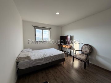 Departamento en Renta, Amueblado, El Refugio, 2 recámaras, 2 estac. , Alberca, gimnasio, canchas.