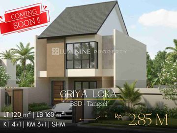 DIJUAL RUMAH BARU DI GRIYA LOKA, BSD TANGERANG SELATAN