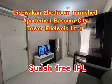 Disewakan Apartemen Siap huni tipe 2bedroom furnished tower Edelweis lt. 9 apartemen Bassura city Jatinegara Jakarta Timur