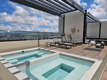 Departamento amueblado en renta con 2 Hab, 2 Baños en Piamontés, Queretaro, Mexico.