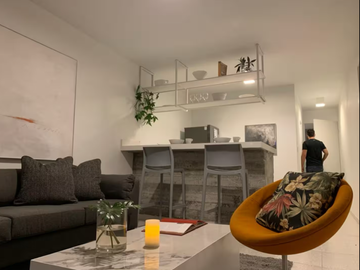 Departamento amueblado en Residencial La florida zona tec
