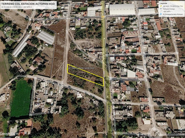 TERRENO EN VENTA EN COL. ESTACIÓN – ACTOPAN, HIDALGO