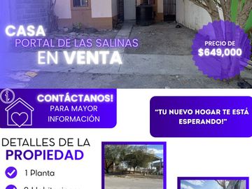 Venta de Casa en Portal de Salinas, Cienega de Flores, N.L.