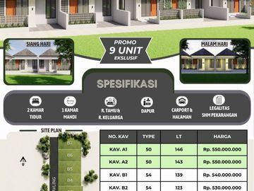 Rumah Jogja dijual dekat SMA 1 Seyegan dalam Cluster