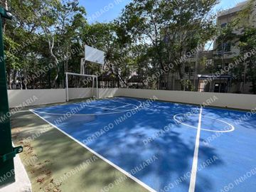 Departamento en renta con pádel, cancha de tenis, de fut de basquetbol. zona pet albercas y seguridad