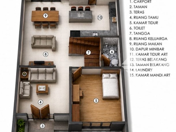 Dijual Rumah Beverly Park Batam Center Semi Furnished