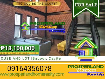 FOR SALE: FURNISHED 2-STOREY SINGLE ATTACHED HOUSE IN BACOOR, CAVITE