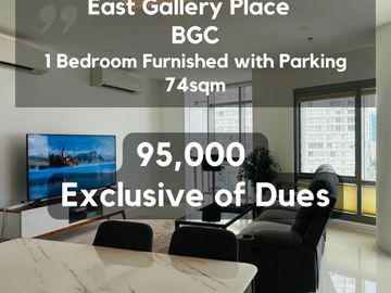 1BR Fully Furnished Condo for Rent at East Gallery Place BGC
