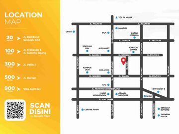 JUAL TOWNHOUSE/VILLA AREA JALAN BAMBU - KRAKATAU DEKAT SEKOLAH BIM