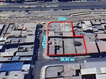 LOCAL COMERCIAL CON TRIPLE FRENTE, AV TUPAC AMARU 800, COMAS (890 m² )