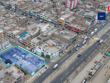 LOCAL COMERCIAL CON TRIPLE FRENTE, AV TUPAC AMARU 800, COMAS (890 m² )