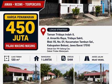 Dijual rumah cluster taman Tridaya indah tambun selatan bekasi