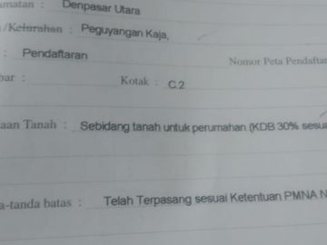 DIJUAL TANAH 3 ARE DI PEGUYANGAN KAJA, DENPASAR, BALI