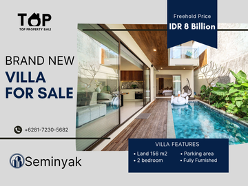 Modern Villa 2 bedrooms in Central Seminyak Petitenget Cafe and Resto surrounded