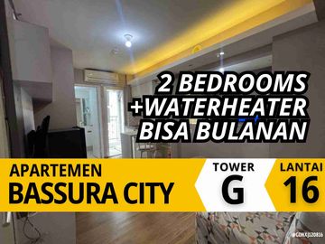Sewa 2 Bedroom Ada WaterHeater Bisa Bulanan Tower G Lantai 16 Apartemen Bassura City