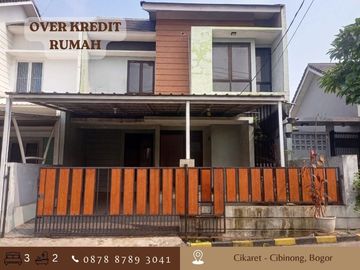 Rumah 2LT Over Kredit dkt Stasiun sisa 7 THN LG di Cikaret Cibinong Bogor