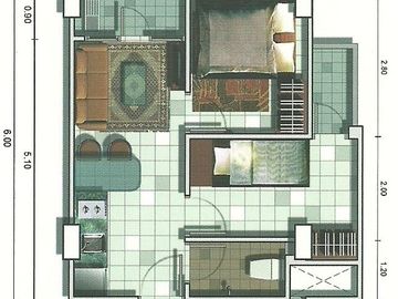 Apartemen 2 BR Bayar /bulan dekat UPH Lippo Karawaci & RS Siloam