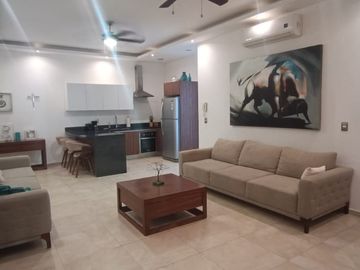 Amplio departamento en renta en el centro de playa del carmen