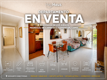 DEPARTAMENTO EN VENTA EN PEDREGAL DE CARRASCO, COYOACÁN