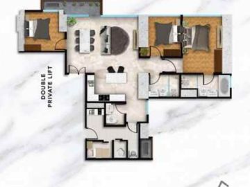 Apartemen Millenium Village Lippo Karawaci 3Br Fully Furnished Siap Huni