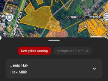 Tanah ± 18 Ha Soetta Gudang pabtik hotel, mall murah palembang