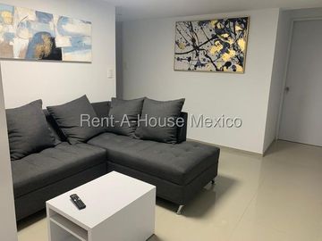 Departamento Amueblado en Renta en Alvaro Obregón ,Progreso Tizapan CMB 27-317.