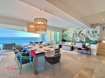 Departamento en renta vacacional con terraza y vista al mar