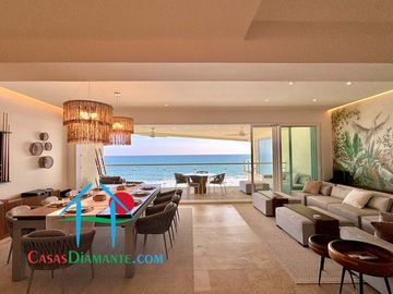 Departamento en renta vacacional con terraza y vista al mar