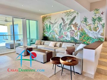 Departamento en renta vacacional con terraza y vista al mar