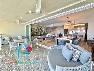 Departamento en renta vacacional con terraza y vista al mar
