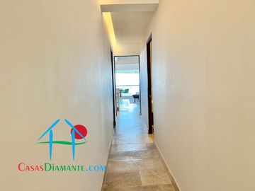 Departamento en renta vacacional con terraza y vista al mar