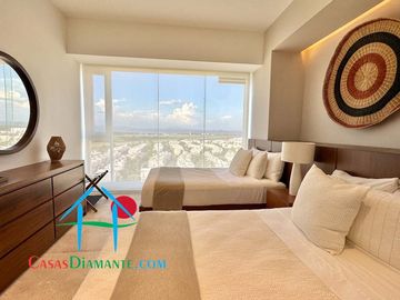 Departamento en renta vacacional con terraza y vista al mar