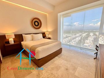 Departamento en renta vacacional con terraza y vista al mar
