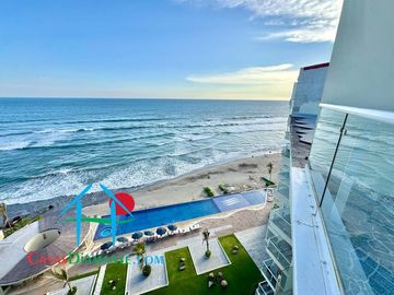 Departamento en renta vacacional con terraza y vista al mar