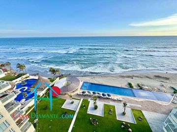 Departamento en renta vacacional con terraza y vista al mar