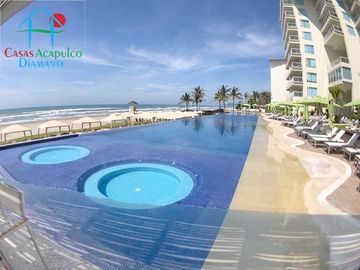 Departamento en renta vacacional con terraza y vista al mar